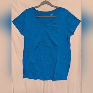 Motherhood Bright Blue V-Neck Short Sleeve Tee